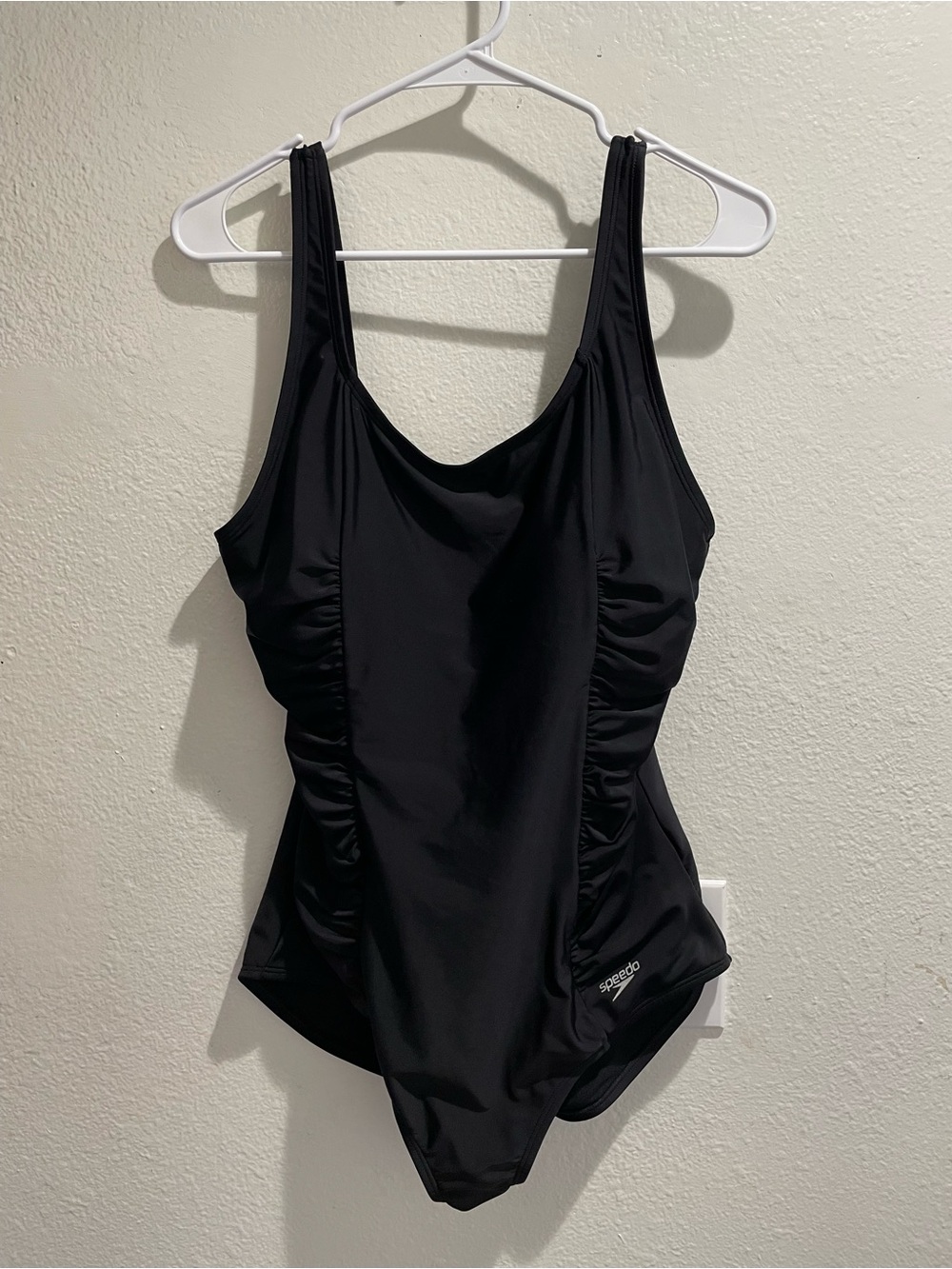 Speedo Black Ruched Tummy-Control One Piece Swimsuit XL